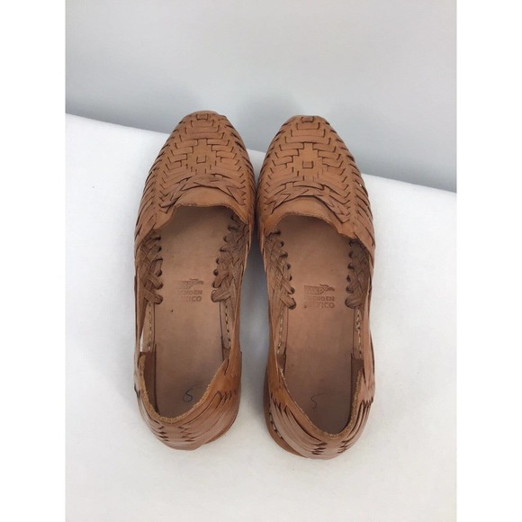 Hecho En Mexico woman shoes size 7 brown leather - Picture 7 of 15